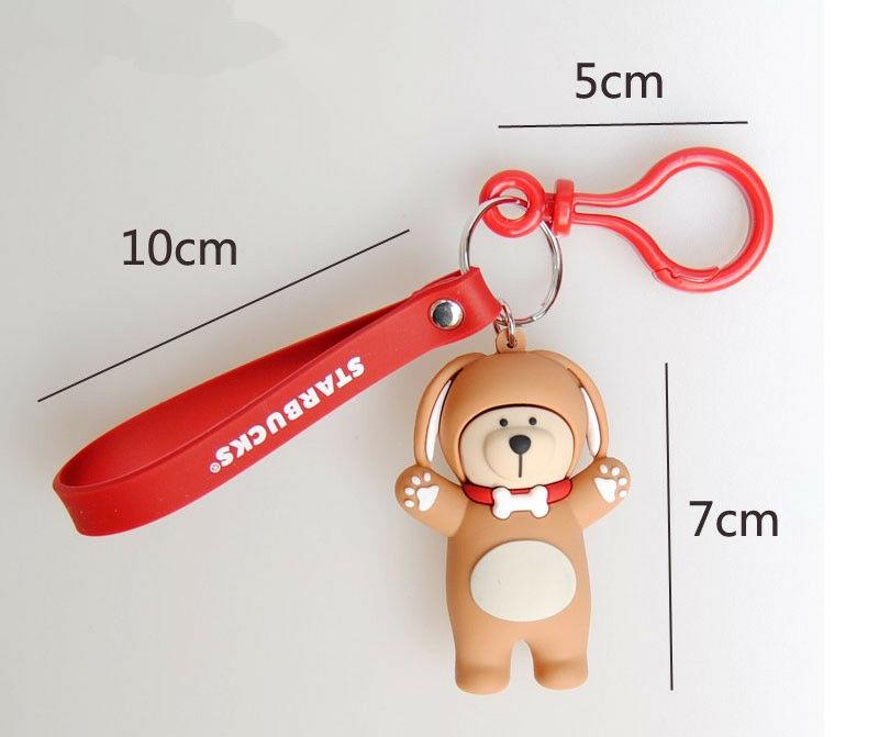 starbucks bear PVC keychain