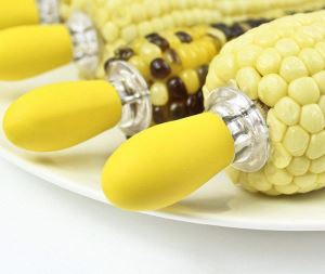 Кухонний тримач для кукурудзяних виделок з силіконовою ручкою