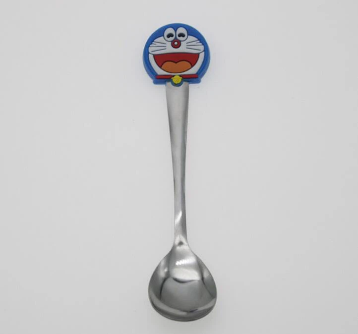 Cartoon Silicone PVC Spoon For Kids Promotion