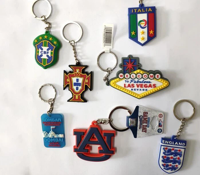Soft PVC State Name Island Souvenirs Text Keychain