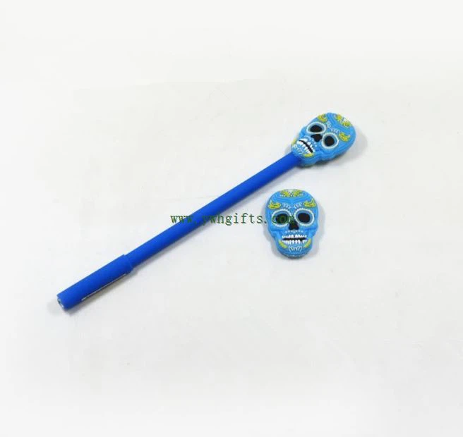 Cartoon Promotional Ballpoint 3d Pvc Pen Cap Pencil Toppers