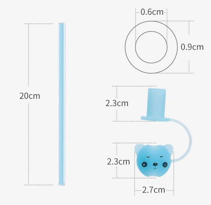 Children's Silicone Cartoon Straws Food Grade