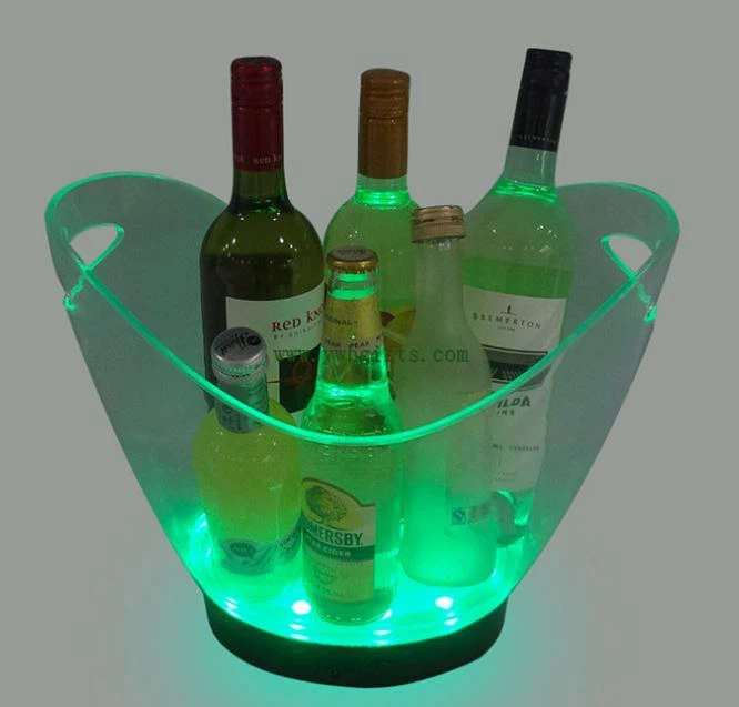 Bar Champagne Whisky Vodka Beer LED Ice Bucket Cooler